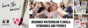 Beginner Watercolor Wreaths: Hydrangeas & Peonies | AR Workshop